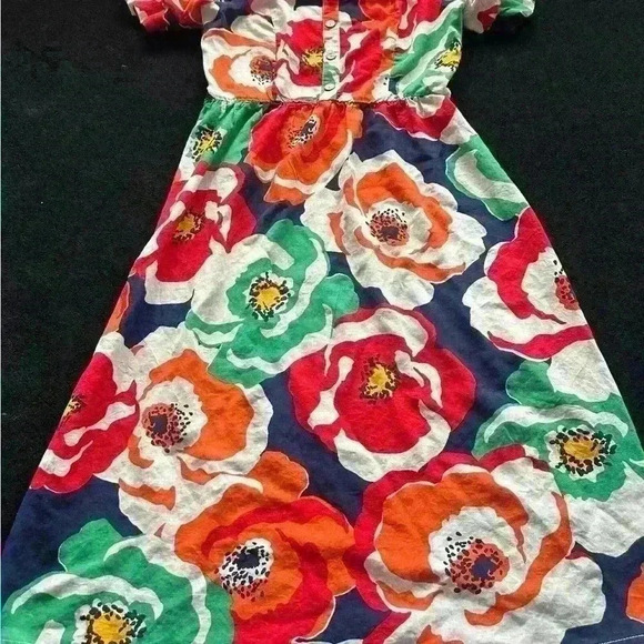 LUXOLOGY Pullover bright floral  Shift Dress M hippie - Picture 2 of 4